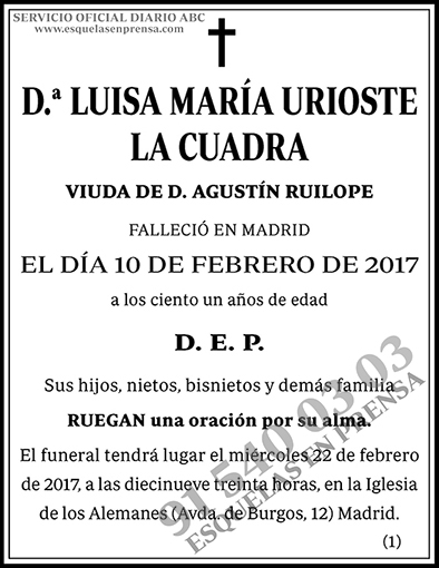 Luisa María Urioste la Cuadra